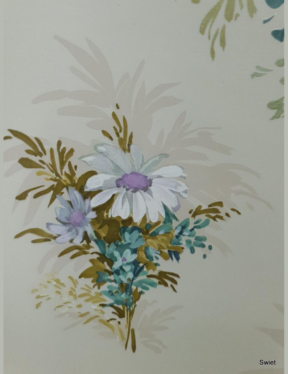 Retro blauw bloemenboeket