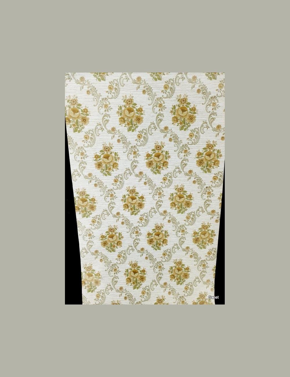 Oker bloemen crème