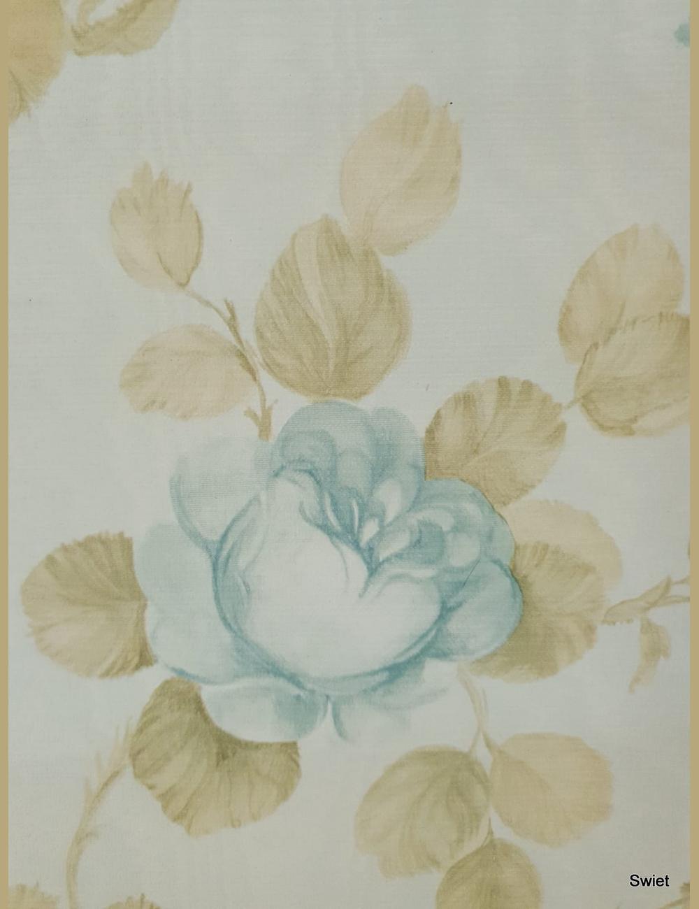 Blauwe bloemenranken
