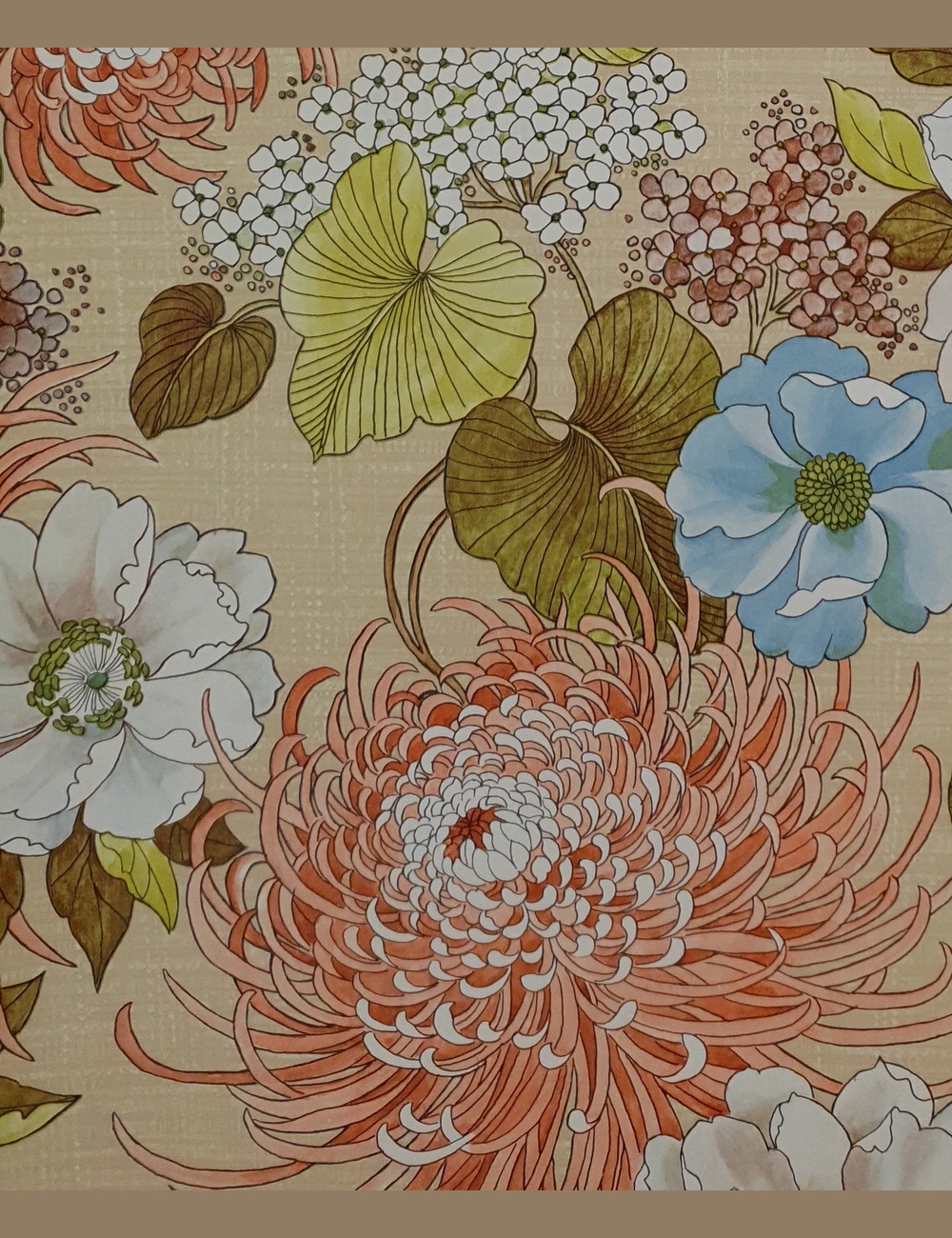 Super seventies bloemenbehang