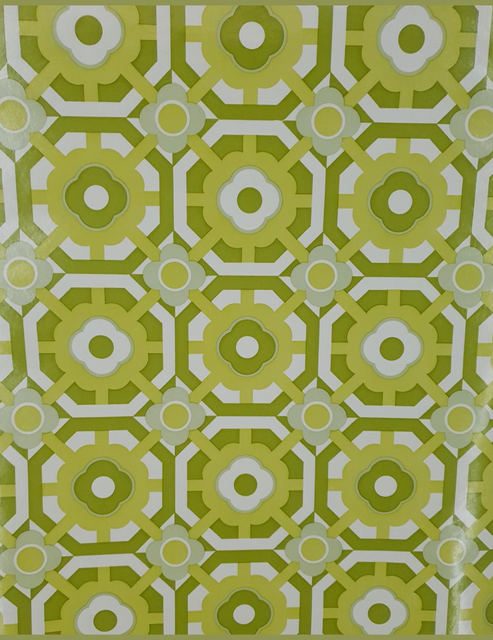 Geometrische 70s bloemen