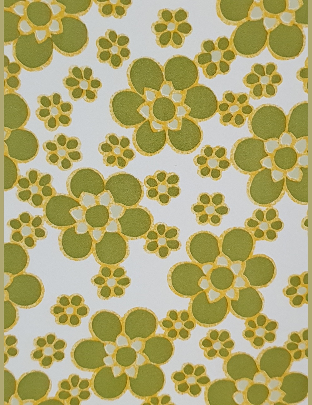 Seventies bloemen behang