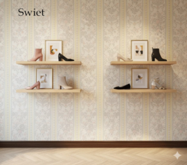 Gestreept barok behang