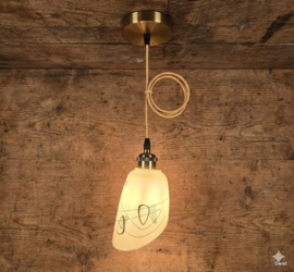 Vintage glazen hanglampje