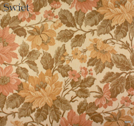 Textiellook bloemenbehang