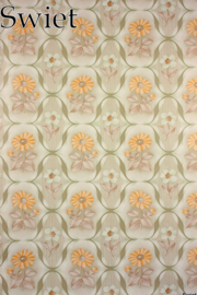 Vintage bloemen behang