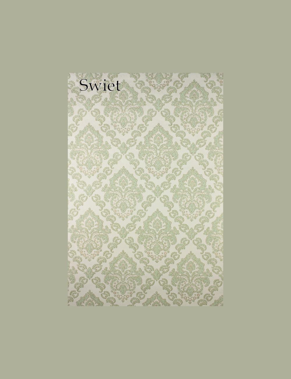 Pastel mint barok motief