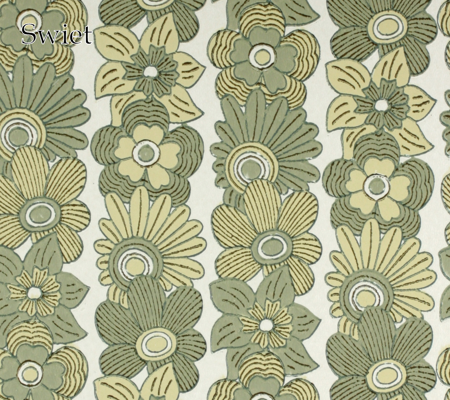 Bloemen behang retro