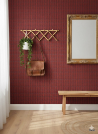 Behang met echte jute