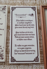 Tegeltje eenzaamheid