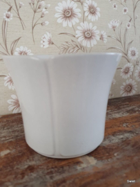 Vintage witte bloempot