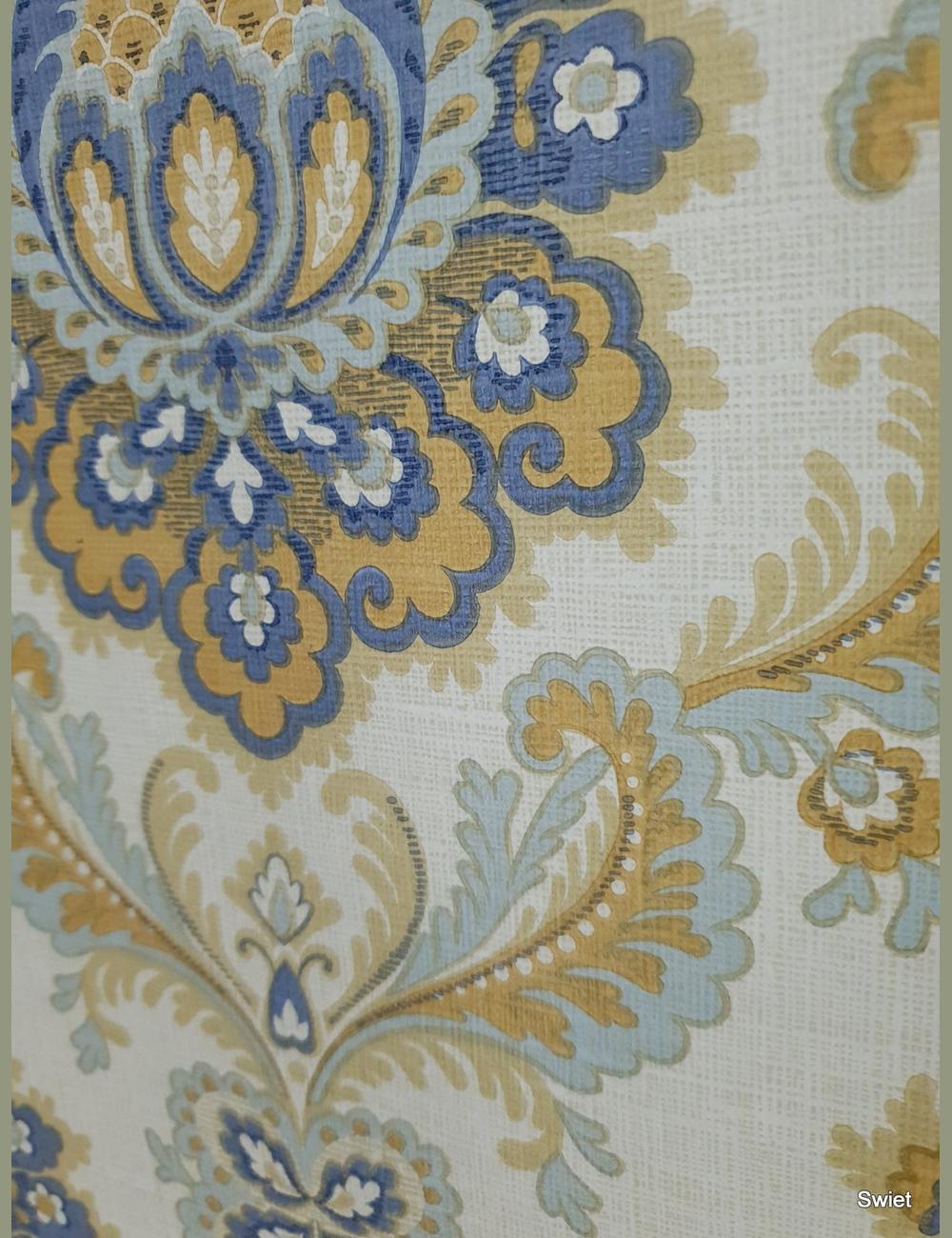Blauw met goud barok