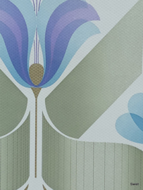 Vintage behang bloemen