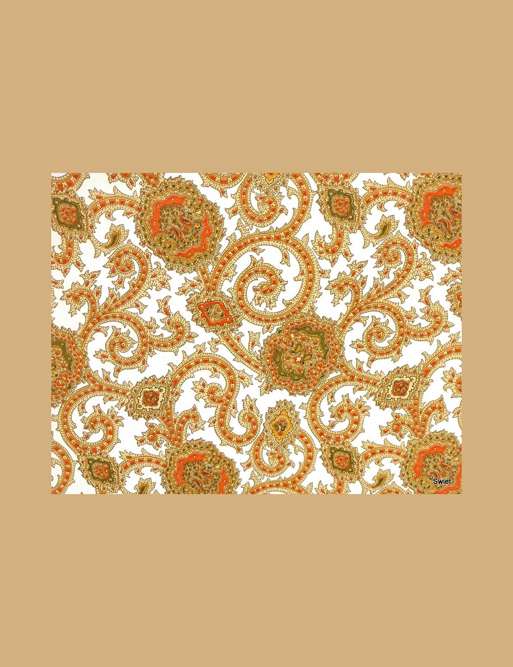 Vintage paisley behang