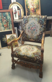 Antieke ridderstoel fauteuil