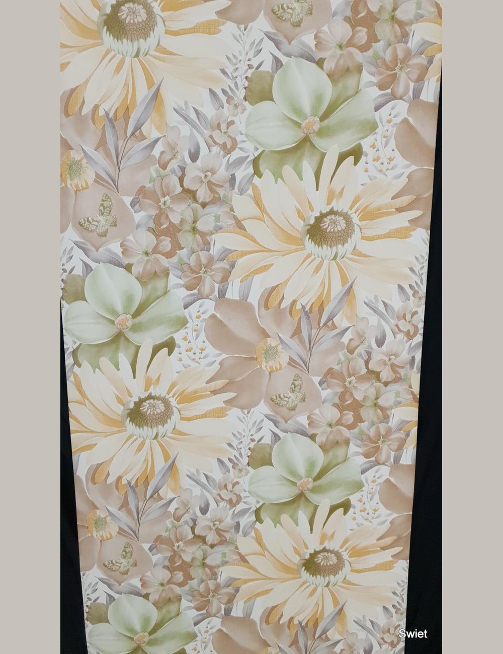 70s bloemen + vlinders