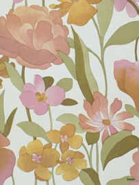 Vintage bloemenweide