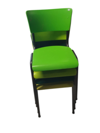 4 vintage industriele stoelen