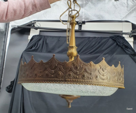 2x brocante hanglampen.