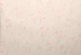 Zalmrose bloemen behangpapier