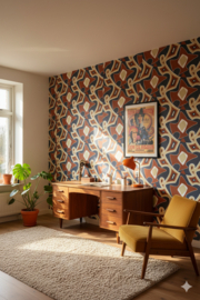 Geometrisch vintage behang