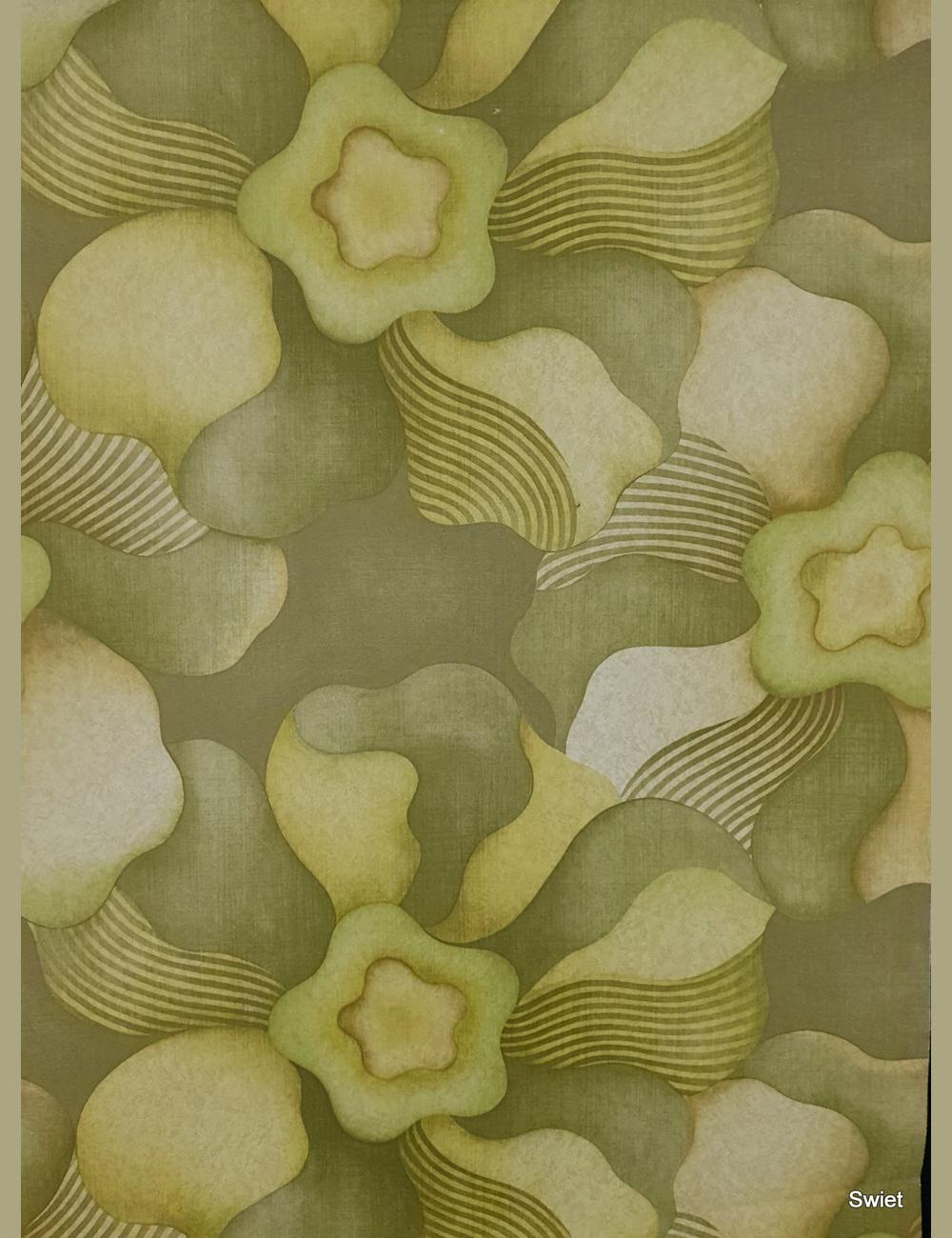 Groene retro bloemvorm