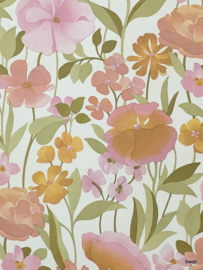 Vintage bloemenweide