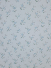 Lief blauw bloemetjes behang