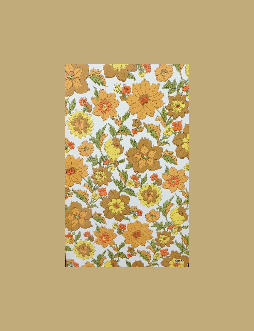 Retro bloemenbehang