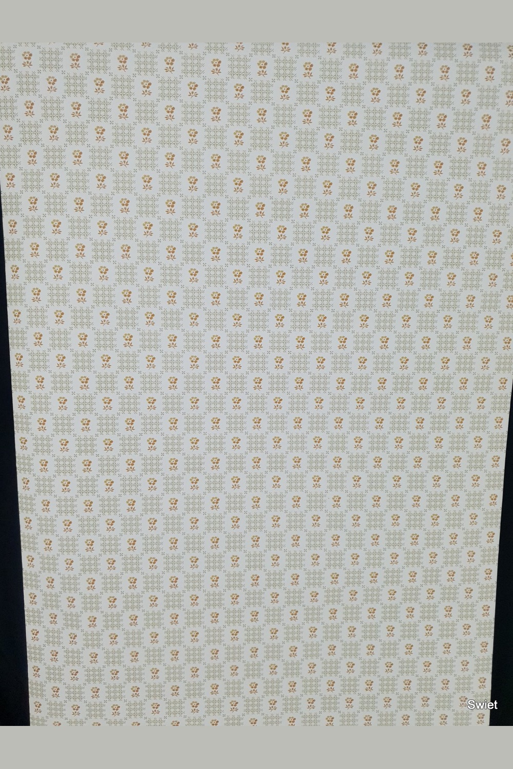 Retro bloemetjes in vakjes