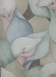 Pastel calla behang