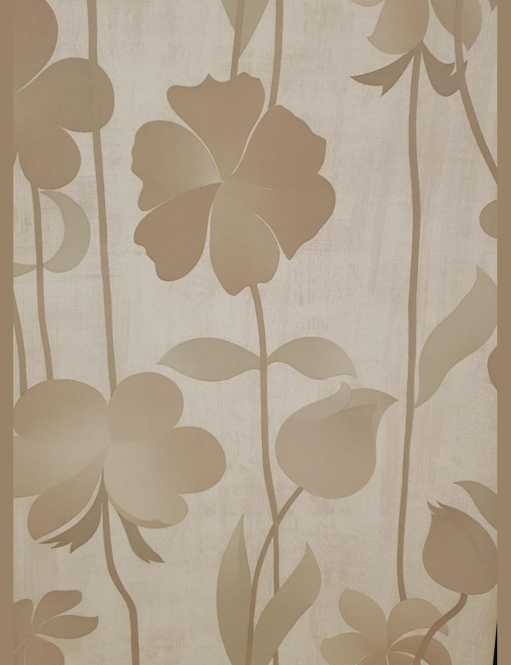 Groots bloemen behang