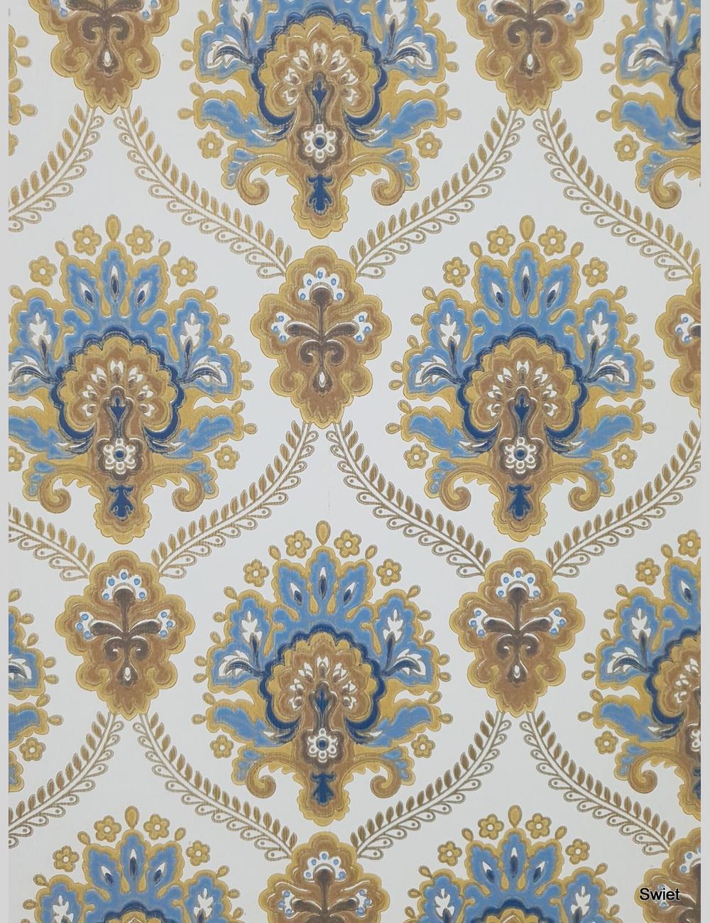 Barok blauw patroon