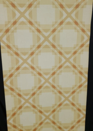 Geruit gewyberd vintage behangpapier