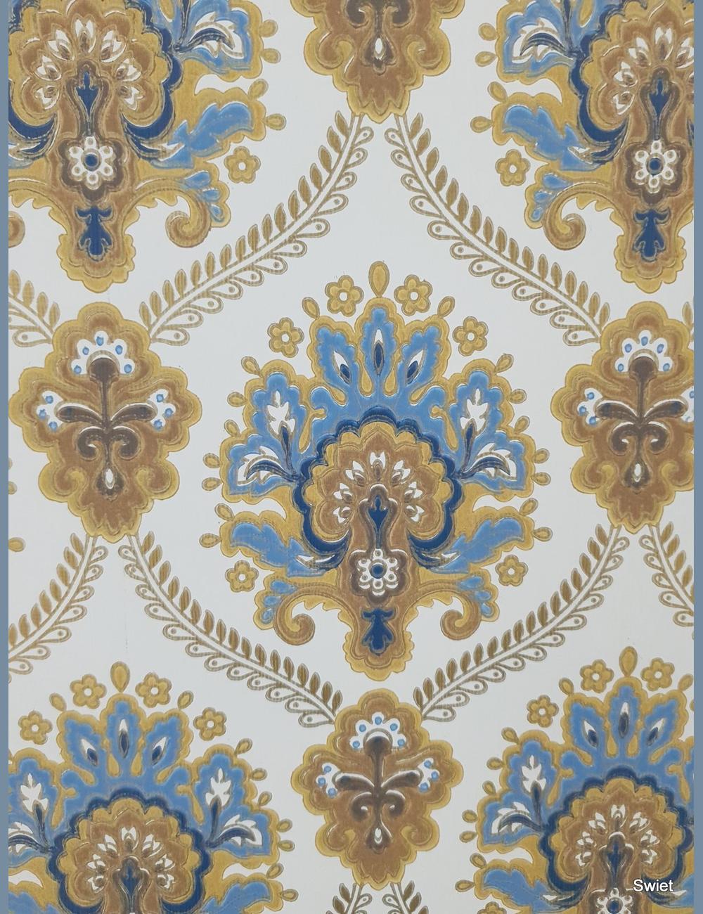 Barok blauw patroon