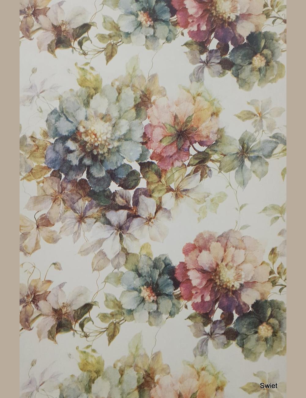 Aquarel bloemenbehang