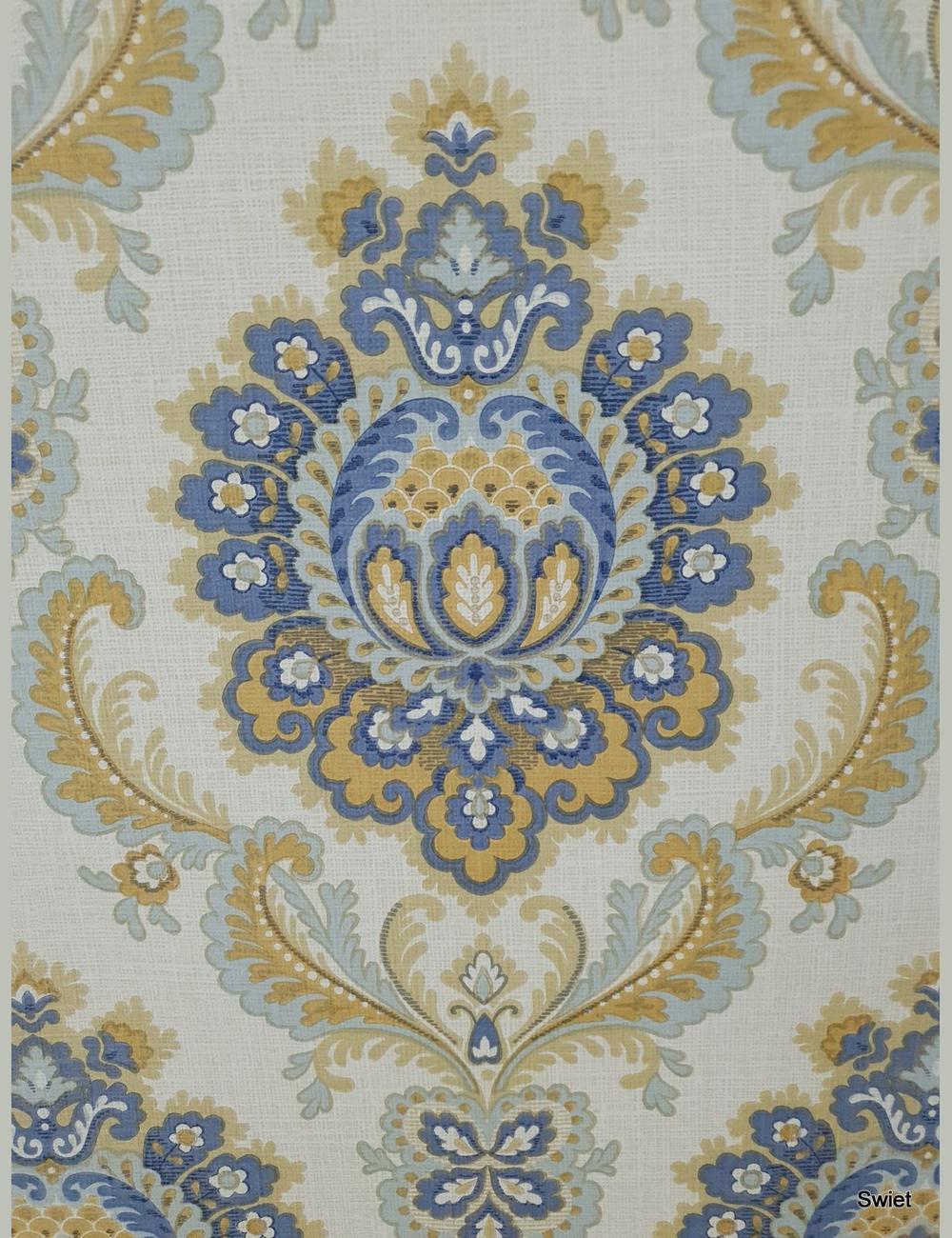Blauw met goud barok