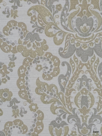 Mosterdgrijs barok behang