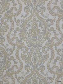 Mosterdgrijs barok behang