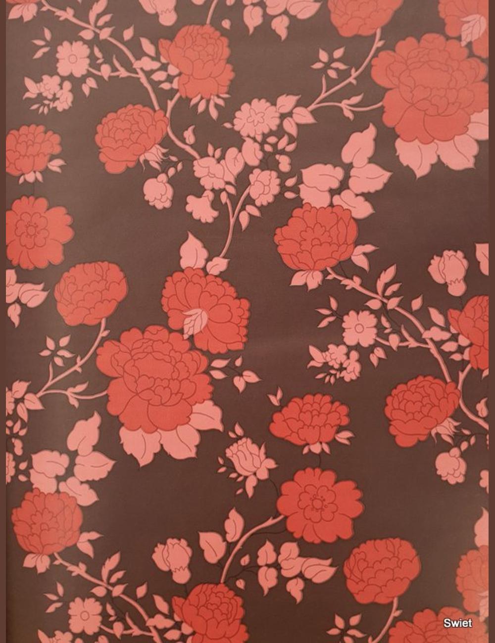 Modern bloemenbehang
