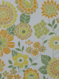 Vintage bloemen behang