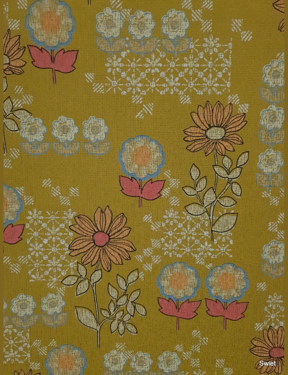 Grafisch 60s bloemenveld