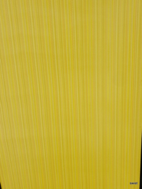 Geel behang met streepjes