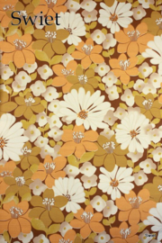 Retro bloemen behangpapier