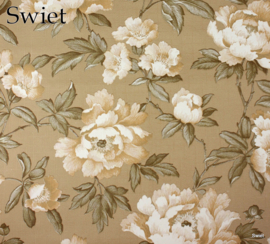 Brocante bloemenbehang