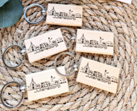 Sleutelhanger met Skyline van jouw Stad