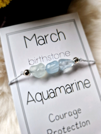 Armband Maart - Birthstone Aquamarine