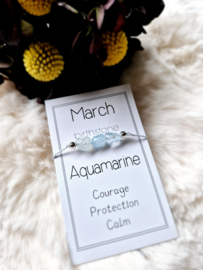 Armband Maart - Birthstone Aquamarine