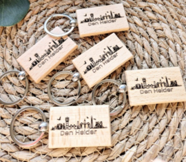 Sleutelhanger met Skyline van jouw Stad