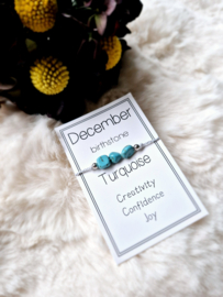 Armband December - Turquoise Birthstone